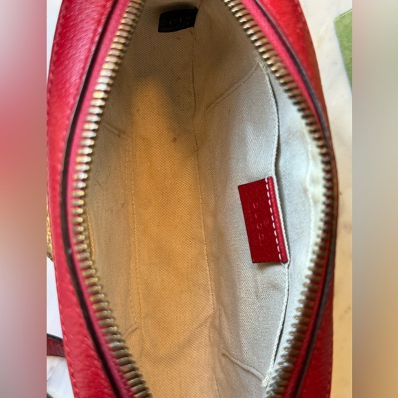 Gucci Web Animalier Crossbody Bag. Red - Picture 8 of 14